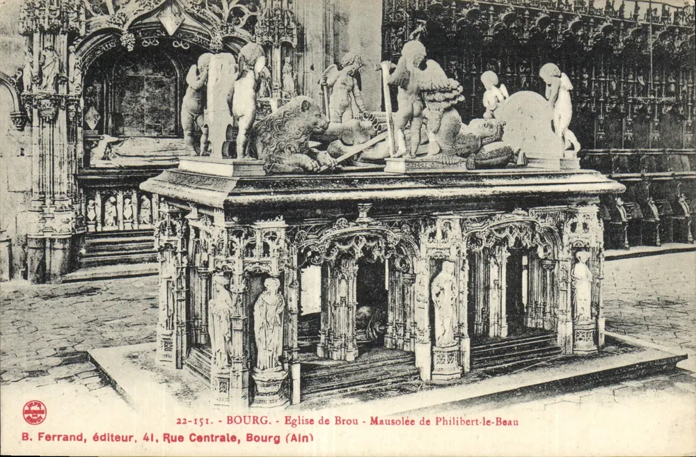 Bourg (Ain) - Kirche von Brou - Mausoleum von Philibert-le-Beau - Vorderseite