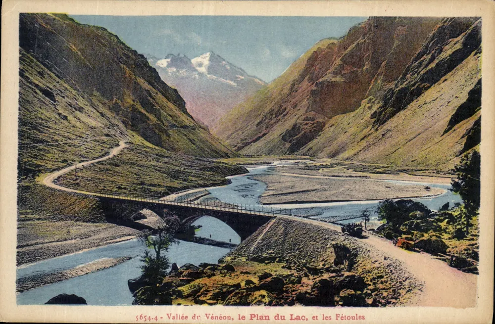 Vale do Vénéon, o Plano do Lago, e as Fétoules — série 5654.4 — editor A. Hourlier, Grenoble - Frente