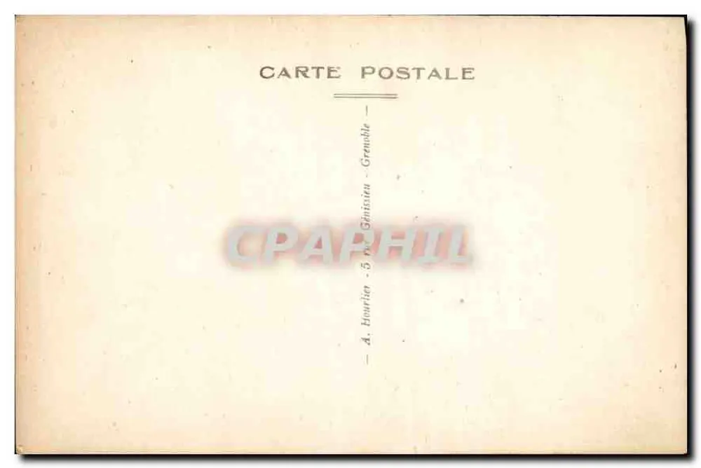 Vale do Vénéon, o Plano do Lago, e as Fétoules — série 5654.4 — editor A. Hourlier, Grenoble - Verso