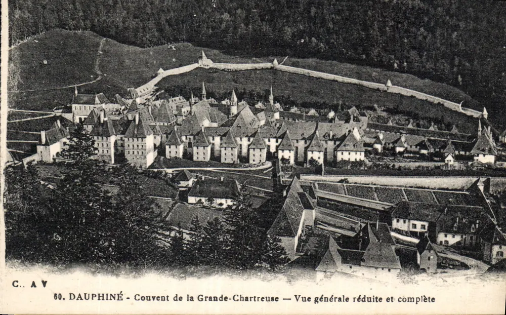 Dauphiné - Kloster der Grande-Chartreuse — Reduzierte und vollständige allgemeine Ansicht - Vorderseite