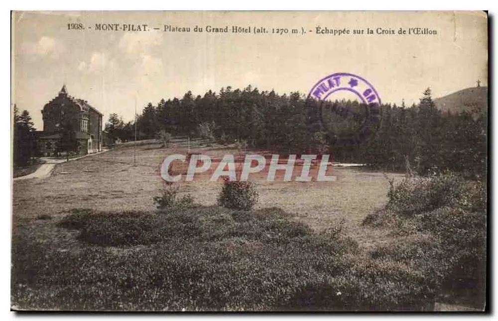 Mont-Pilat — Plateau des Grand-Hôtel (alt. 1270 m.) — Ausblick auf die Croix de l’Œillon — Éditions Blanchar, Wien - Vorderseite