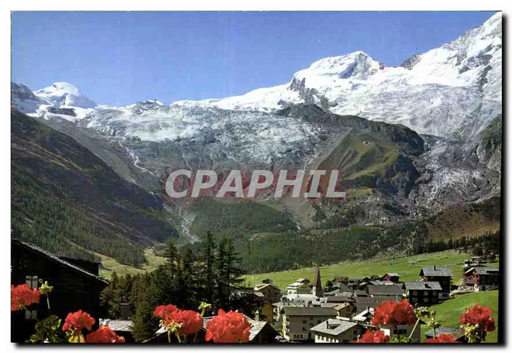 Saas Fee — vista panorâmica das montanhas — Foto Klopfenstein, A. (n° 2-47903) - Frente