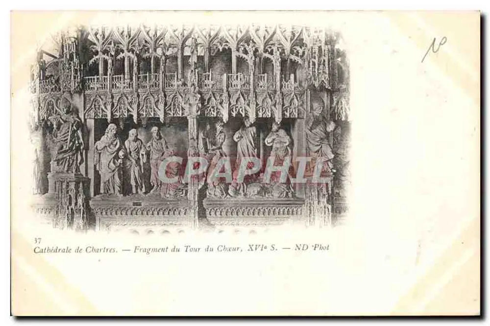 Kathedrale von Chartres — Fragment des Chorflügels, 16. Jh. — ND Phot - Vorderseite