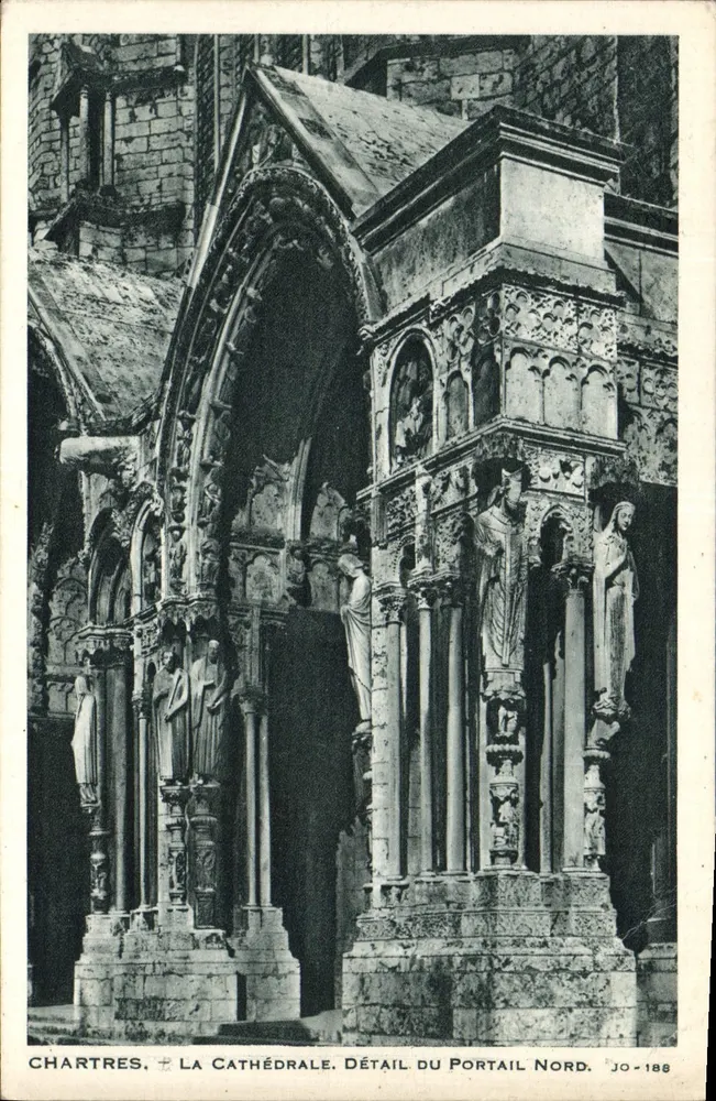 Chartres, Die Kathedrale — Detail des Nordportals — JO-188 - Vorderseite