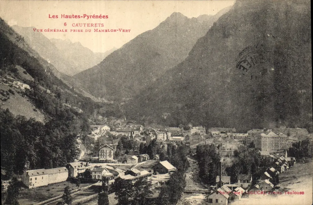 Cauterets — Allgemeiner Blick vom Mamelon-Vert — Fotograf LSGUCM, Toulouse - Vorderseite