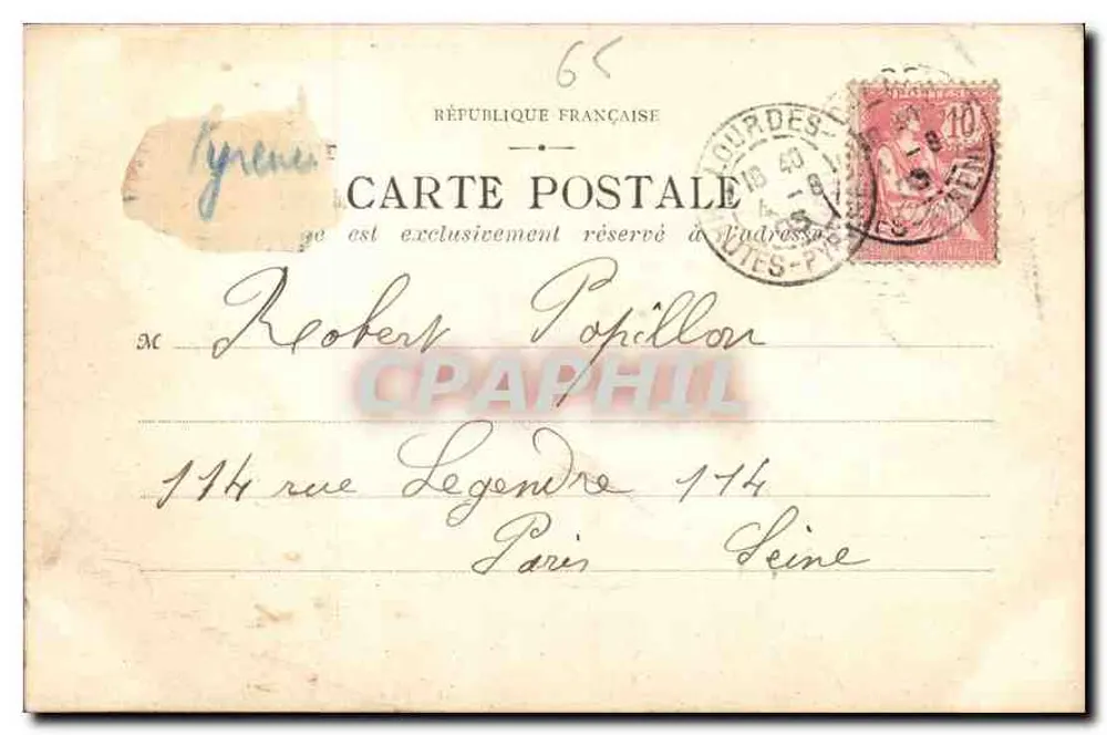 Lourdes — A Estátua de São Miguel — editor M. Krieg - Verso