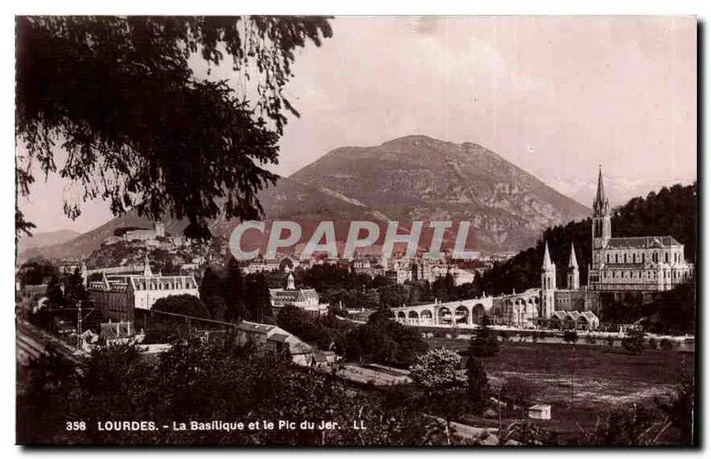 Lourdes - A Basílica e o Pic du Jer — LL, n° 358 - Frente