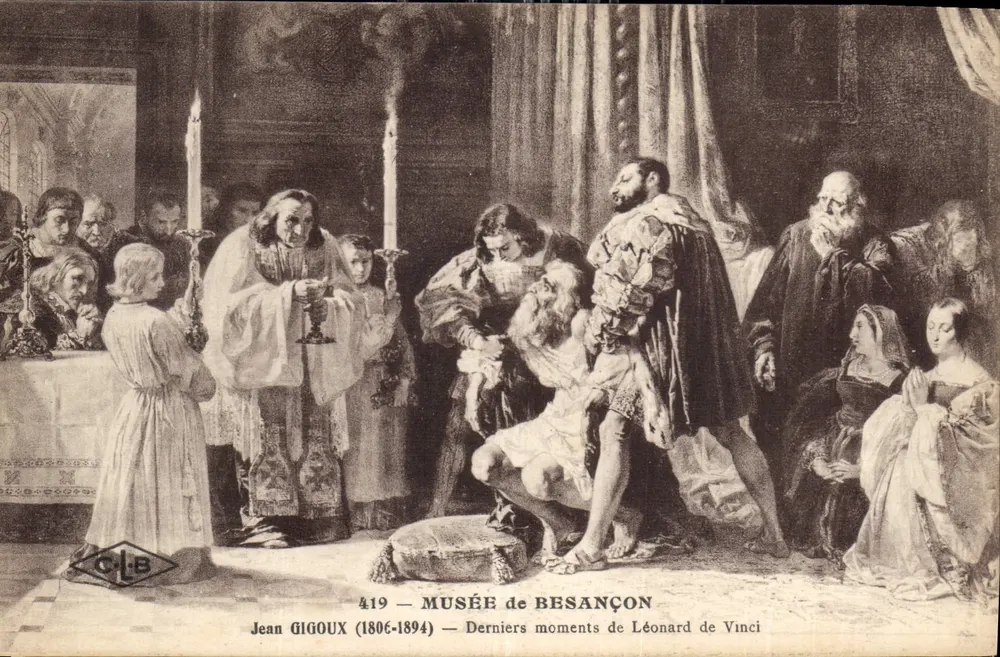 Letzte Momente von Leonardo da Vinci — Musée de Besançon — Jean Gigoux (1806-1894) — n°419 - Vorderseite