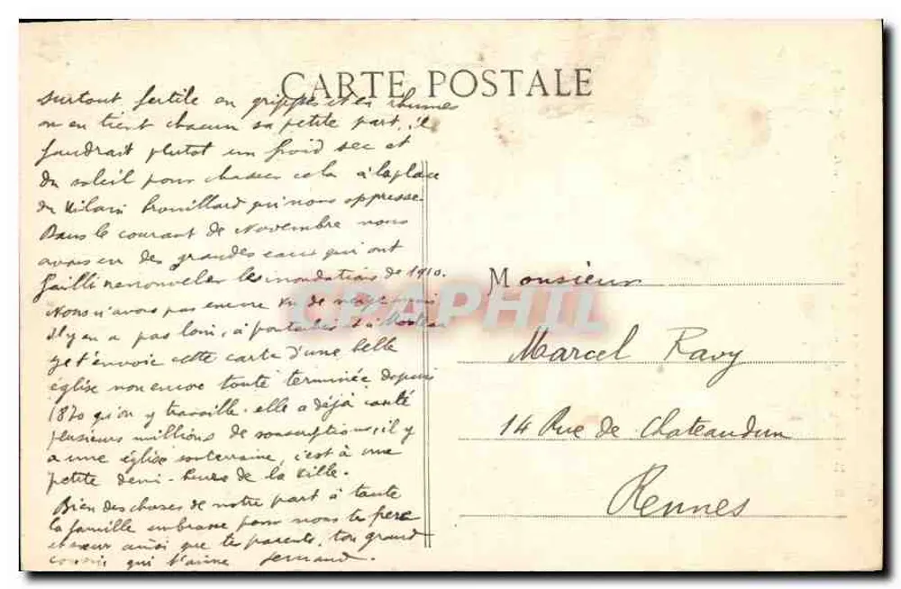 Basílica de St-Ferjeux (Fachada) — Excursão na Franche-Comté — Émile L. Galland, prefeito dos Vosges - Verso