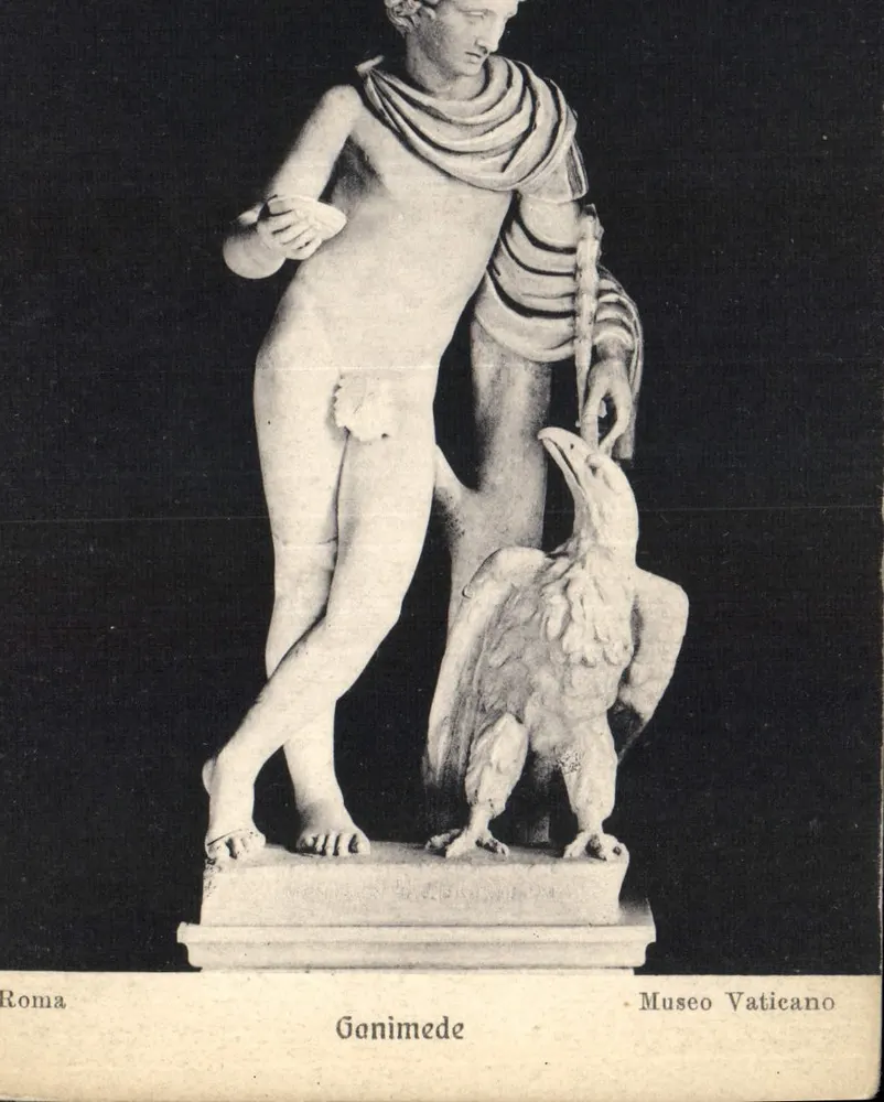 गैनिमीड — एक शिकार के साथ एक पक्षी — वैटिकन संग्रहालय, रोमा - आगे