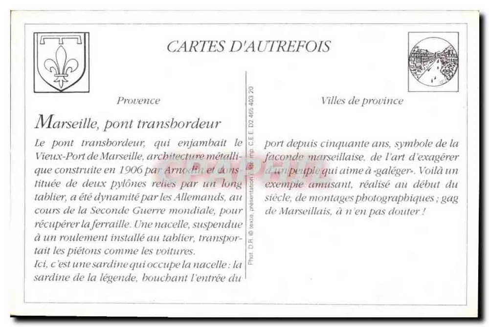 Marselha — Ponte transbordadora — Photo Dourse - Verso