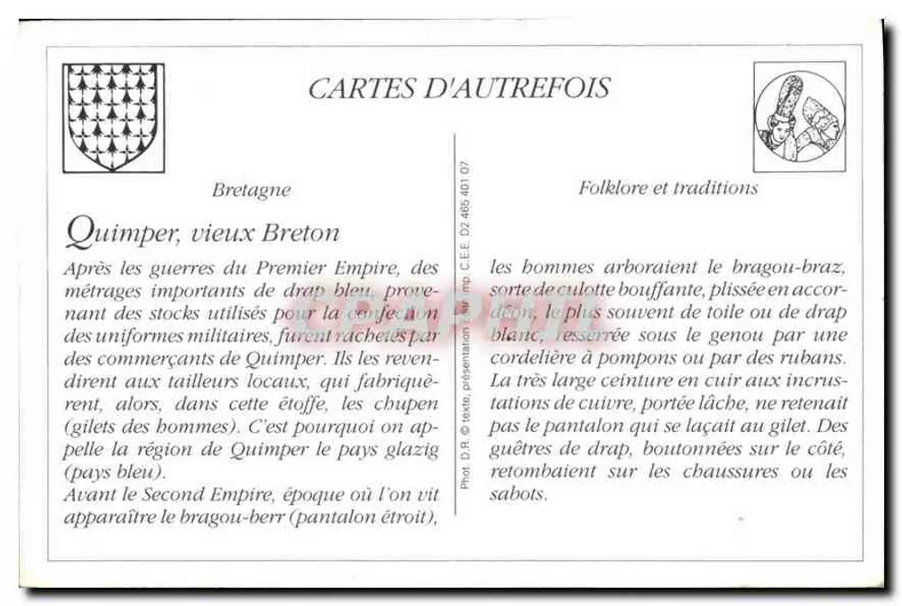 Quimper — Velho Bretão — Quimper — Velho Bretão. - Verso