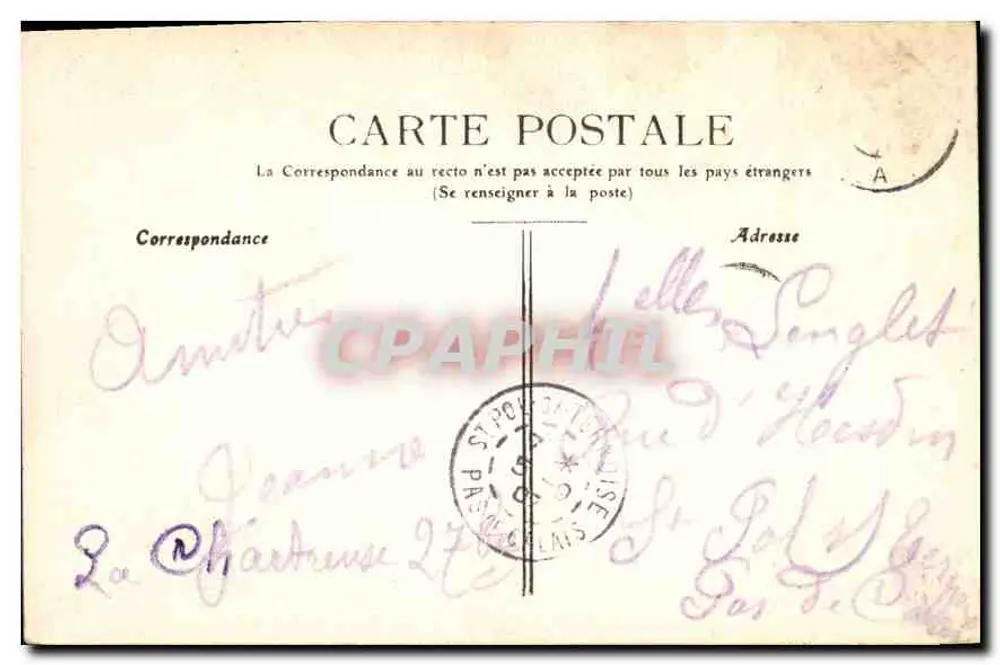 La Grande-Chartreuse — O Convento a 977 metros — C. 113 - Verso