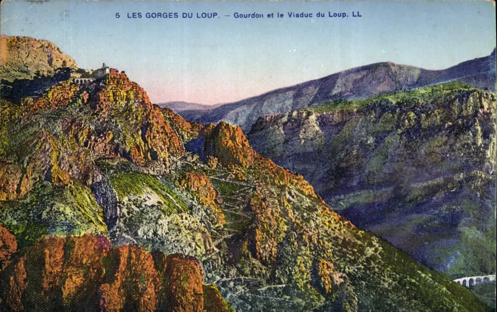 Die Gorges du Loup — Gourdon und der Viaduc du Loup — LL - Vorderseite