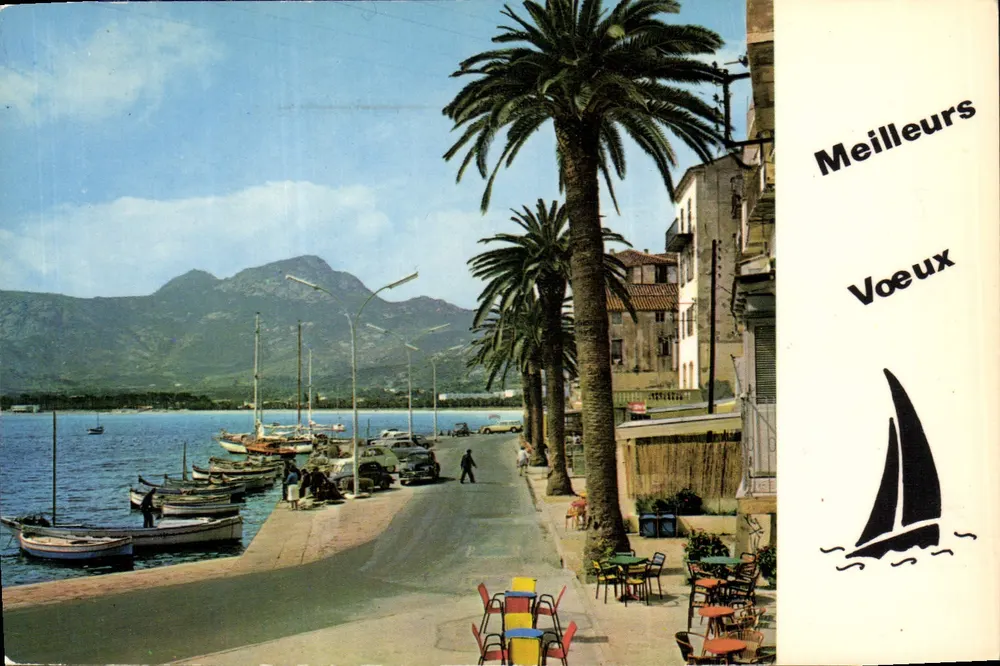 Porto de Porto-Vecchio — visão da promenade e dos barcos — Ed. A. Rion, n° 39 - Frente