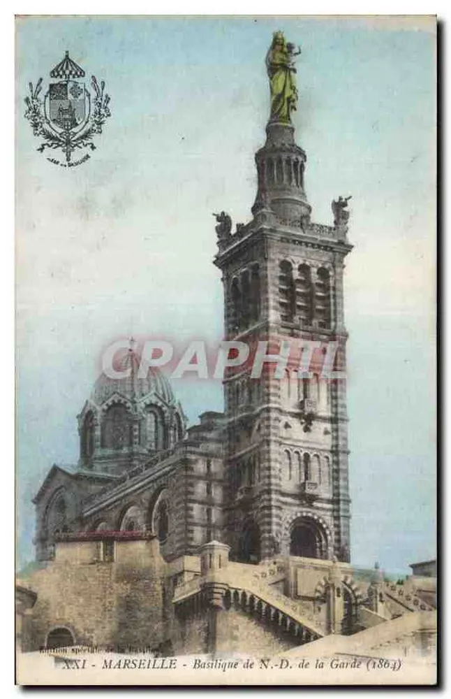 Marseille - Basílica de Nossa Senhora da Guarda (1864) — edição especial da 'Bassophil' — n° XXI - Frente
