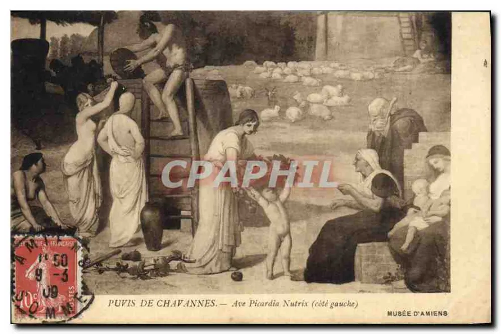 Ave Picardia Nutrix (lado esquerdo) — obra de Puvis de Chavannes — Museu de Amiens - Frente