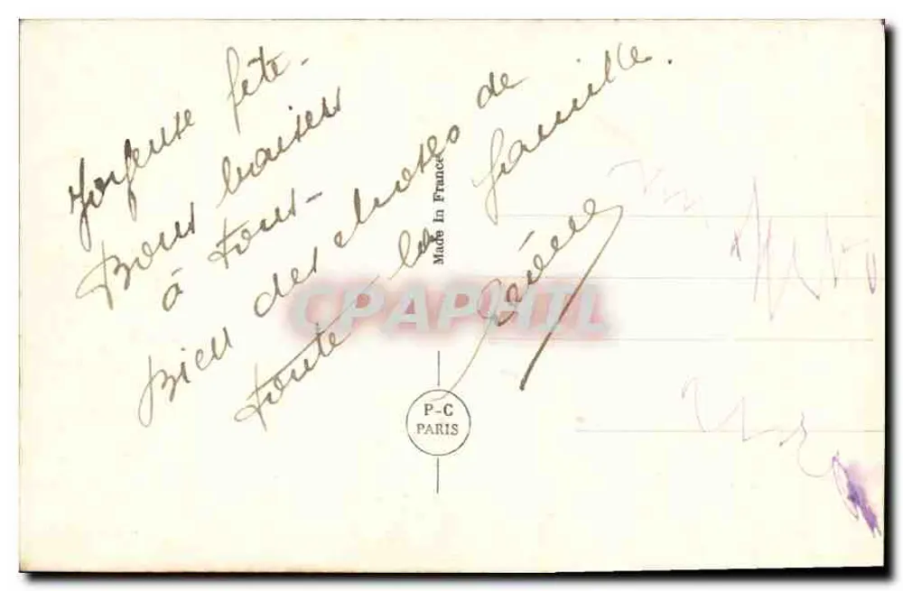 Família ao almoço — P-C PARIS n°4078 - Verso