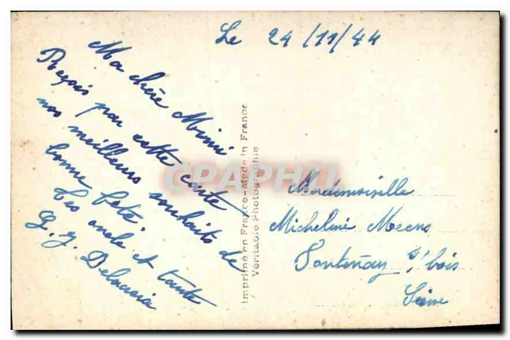 Fada Catherine — Retrato de jovem sorridente segurando rosas — ARS 7789 - Verso