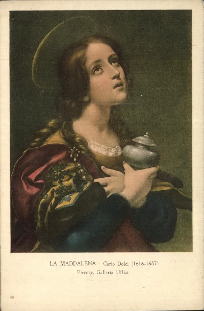 La Maddalena — pintura de Carlo Dolci (1616-1687) — Galleria Uffizi, Florença - Frente
