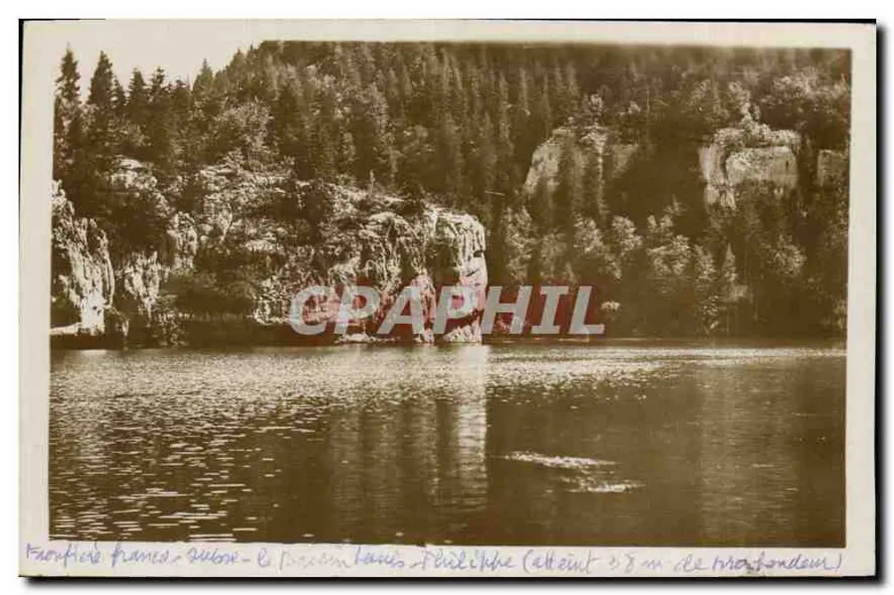 Grenze Frankreich-Schweiz — Le Bassin Louis-Philippe (erreicht 38 m. Tiefe) — coll. Droz Bartholet - Vorderseite
