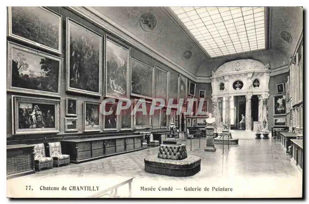 Schloss Chantilly — Musée Condé — Malergalerie - Vorderseite