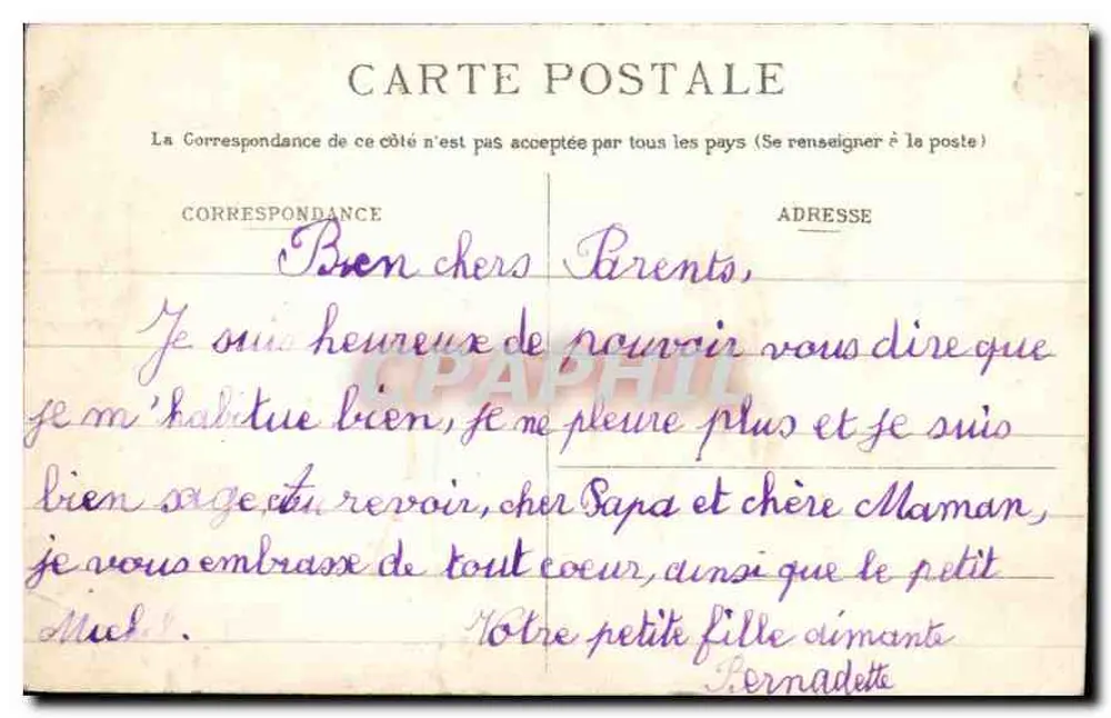 Lourdes — Cinquentenário 1858-1908 — Editor não visível - Verso
