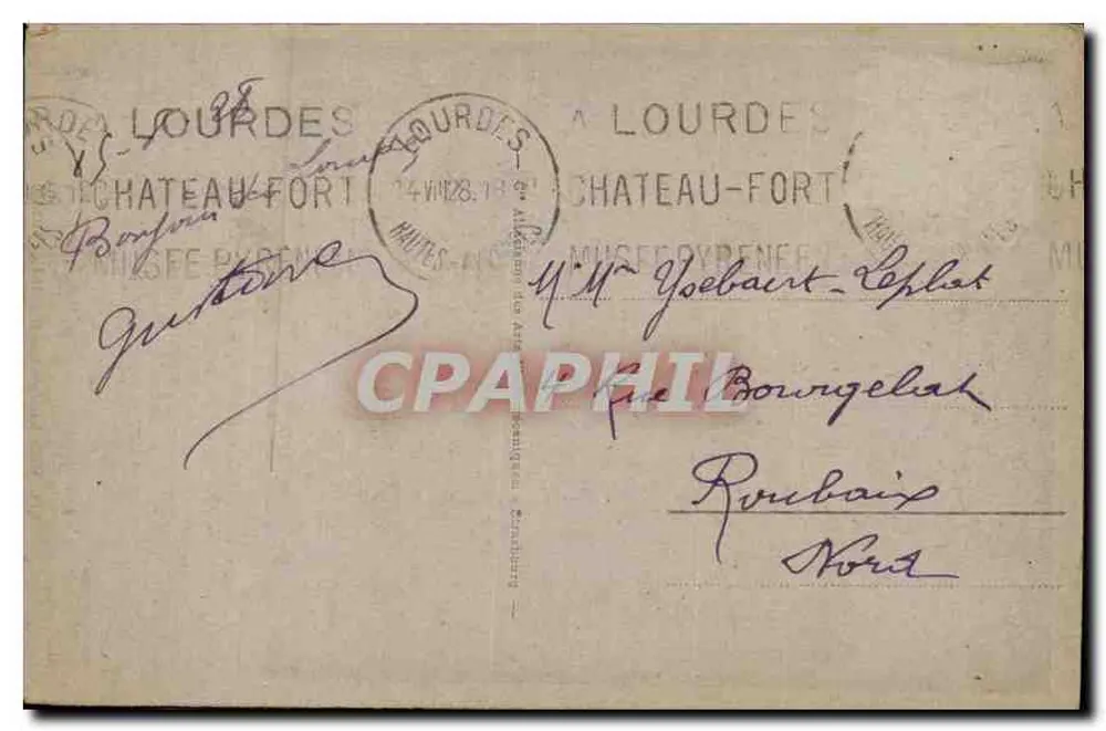 LOURDES - Aparecimento da Virgem — 220 — Editor não visível - Verso