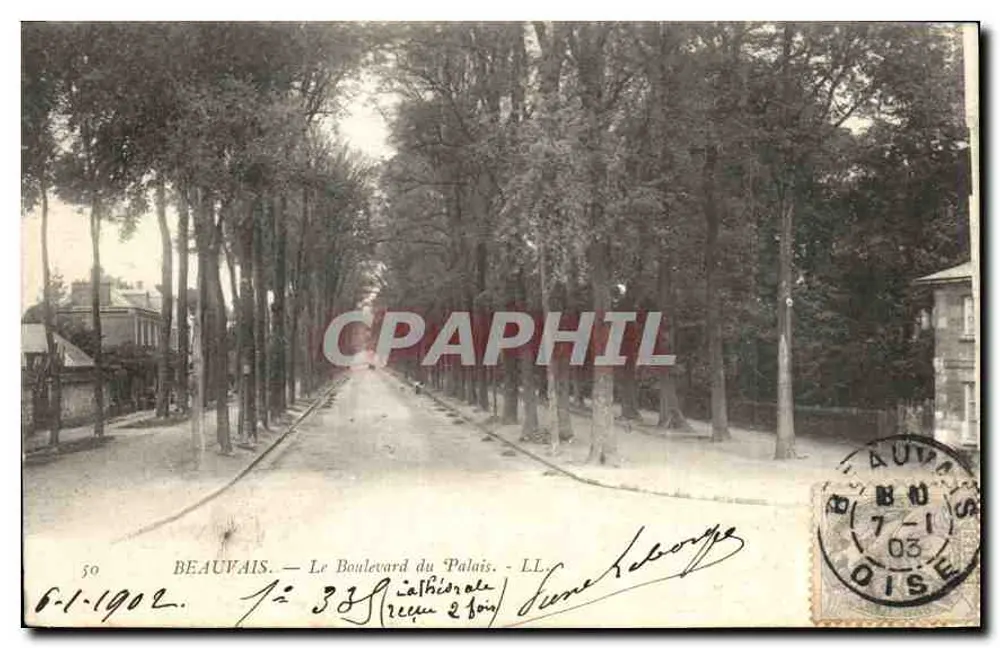 Beaufais — O Boulevard du Palais — LL. — Editor: LL. — N° 50 - Frente