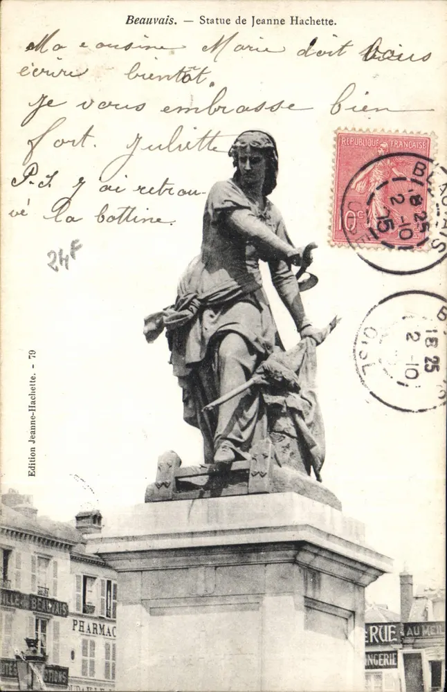 Beauvais — Statua Jeanne Hachette — Wydawnictwo Jeanne-Hachette - 79 - Awers