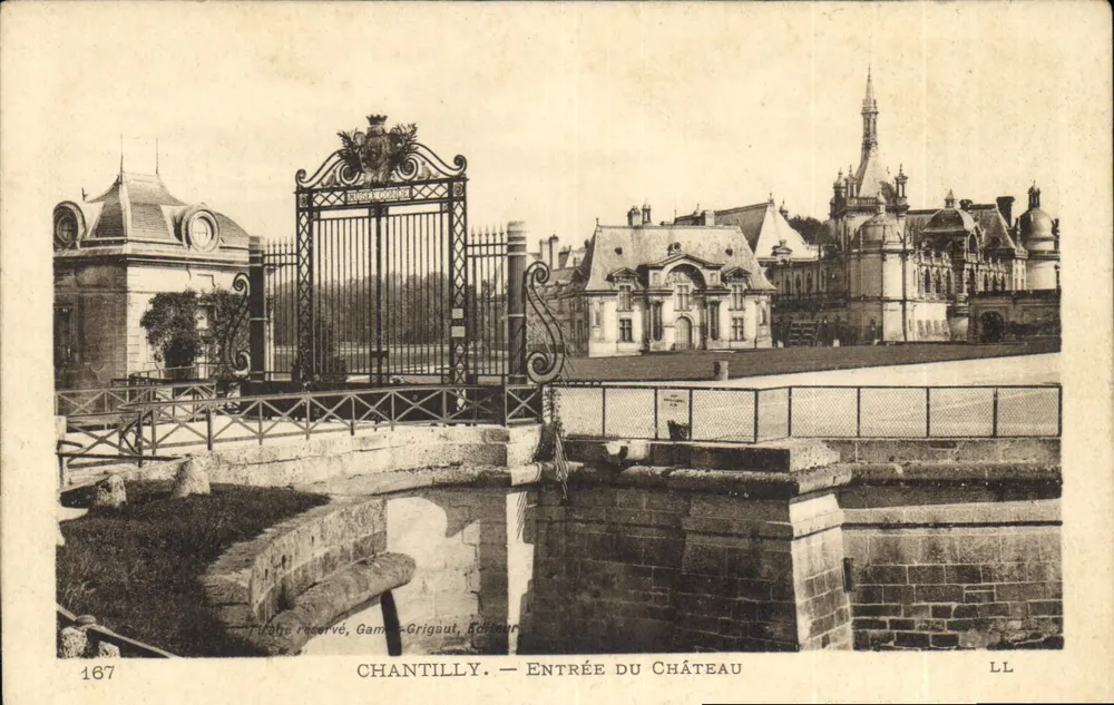 Chantilly — Entrada do Castelo — Titre réservé, Gamme-Grigaut, Editora - Frente