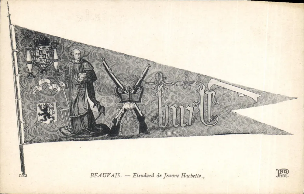 Beauvais — Bandeira de Jeanne Hachette — ND Phot. - Frente