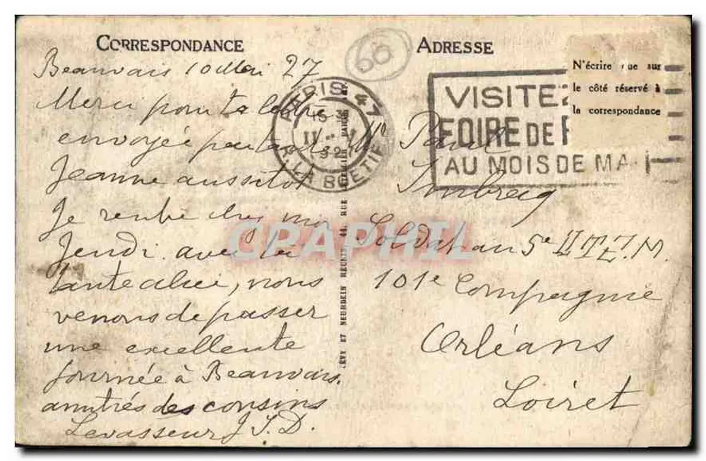 Beauvais — La place Jeanne-Hachette et la Cathédrale — LL - Rückseite