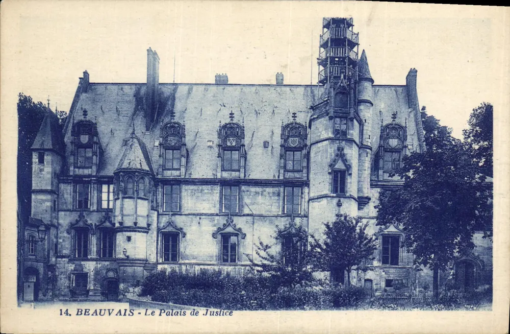 Beauvais - O Palácio de Justiça — editor G. Artaud, Nantes, n° 14 - Frente