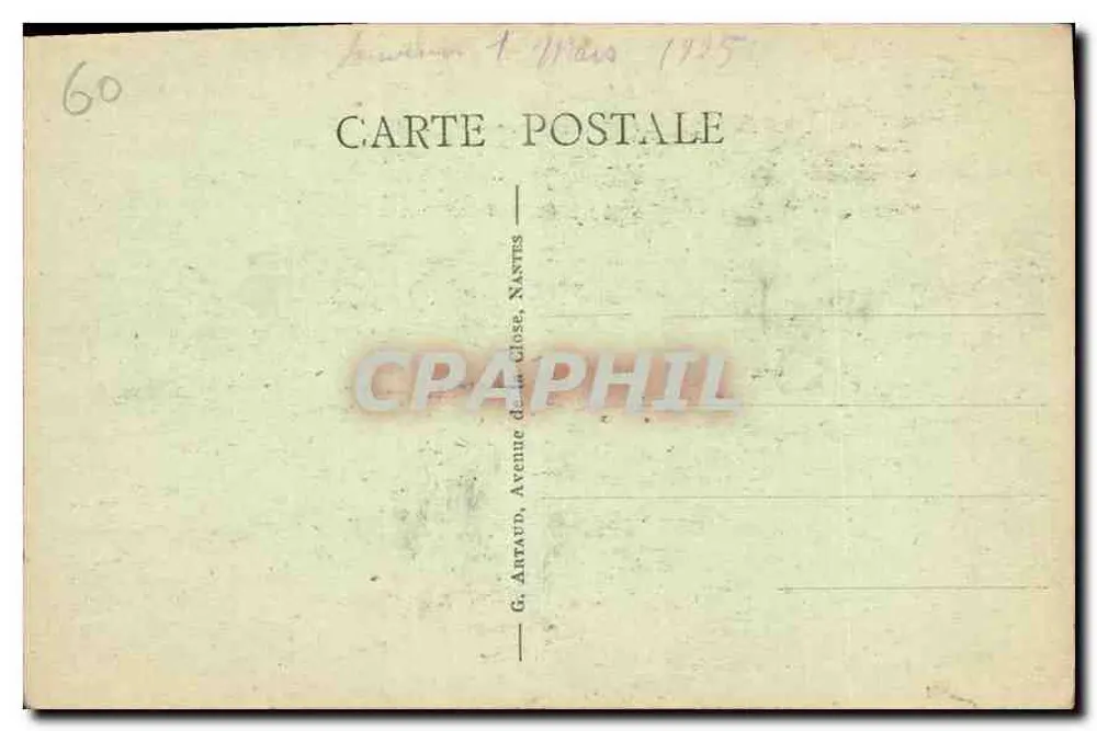 Beauvais - O Palácio de Justiça — editor G. Artaud, Nantes, n° 14 - Verso
