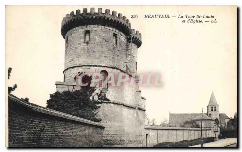 Beauvais — Turm St-Louis und Kirche — LL - Vorderseite