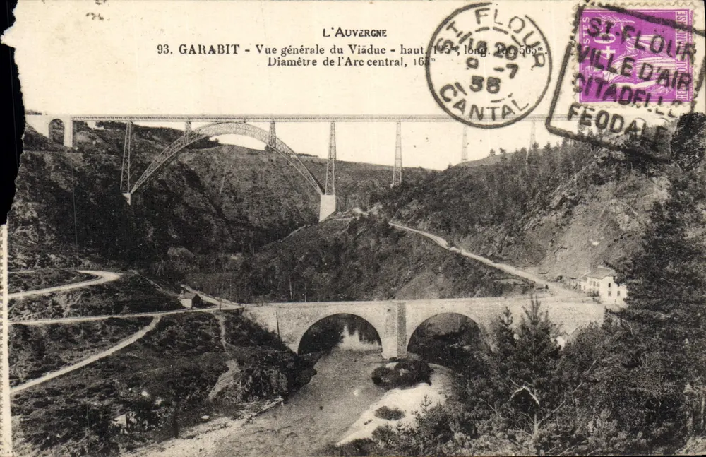 Garabit — Vista geral do Viaduto — L'Auvergne - Frente