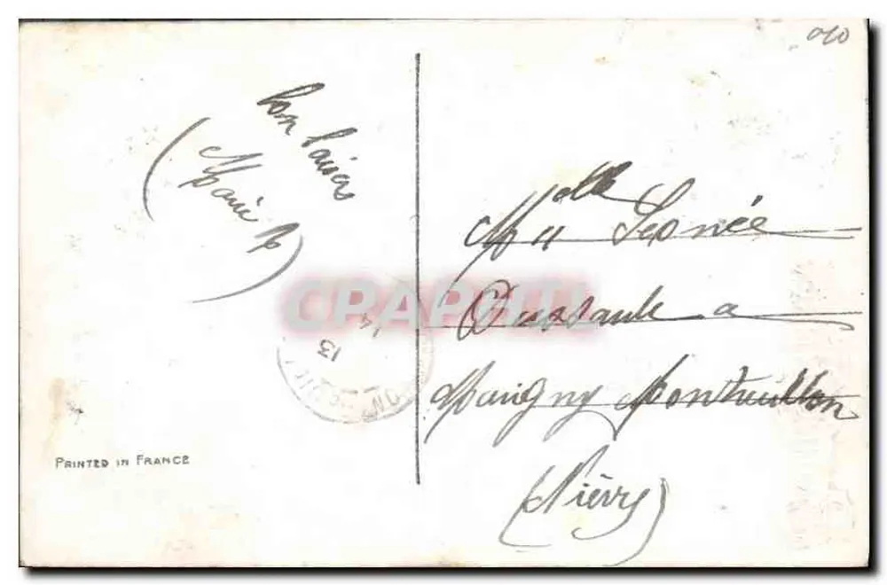 Frau mit Vogel — Frohe Neujahr — Martha, n°10009 - Rückseite