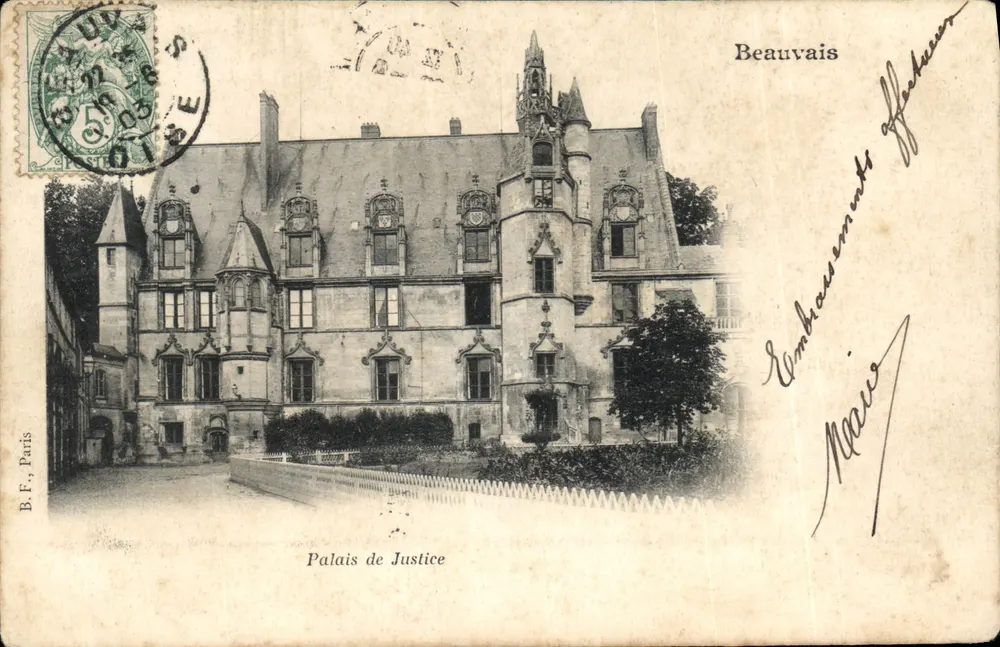 Beauvais — Palácio de Justiça — B.F., Paris - Frente