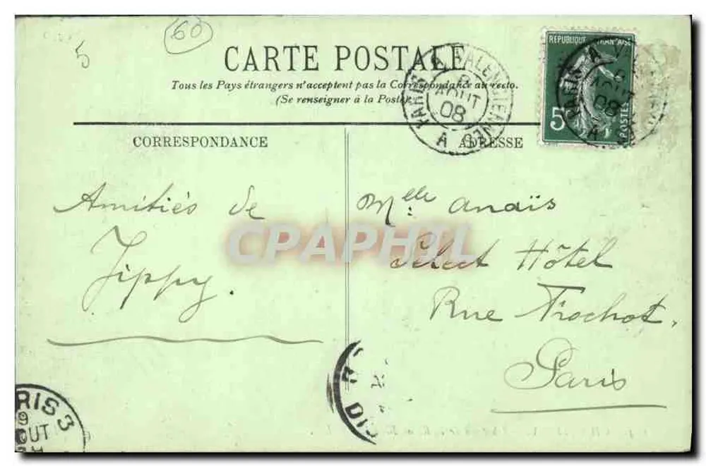 Chantilly — Castelo da Rainha Branca — LL. n°134 - Verso