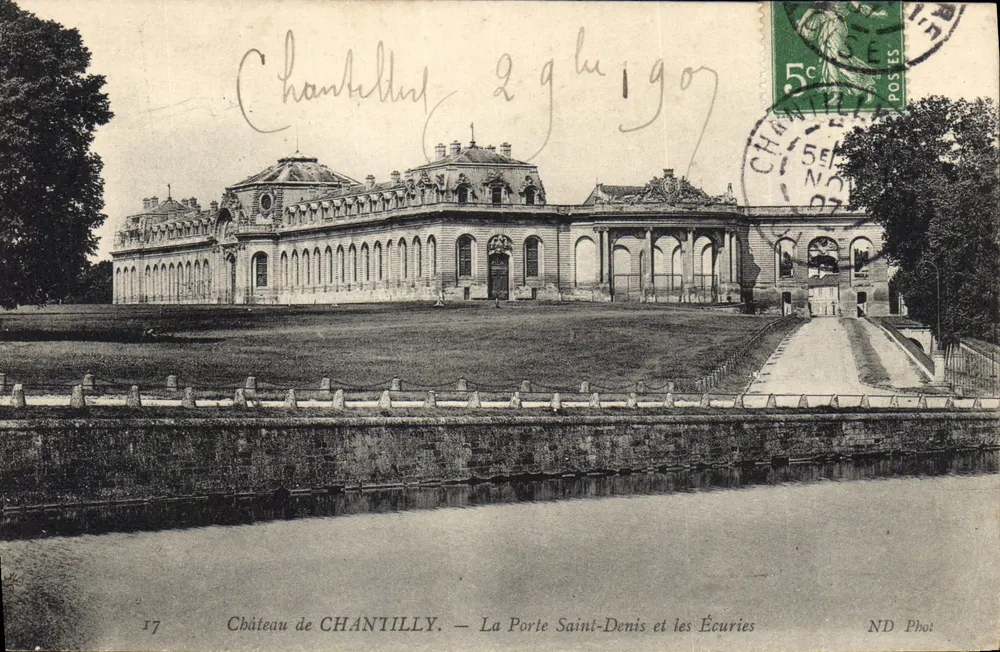 Schloss CHANTILLY — Die Porte Saint-Denis und die Ställe — ND Phot, n°17 - Vorderseite