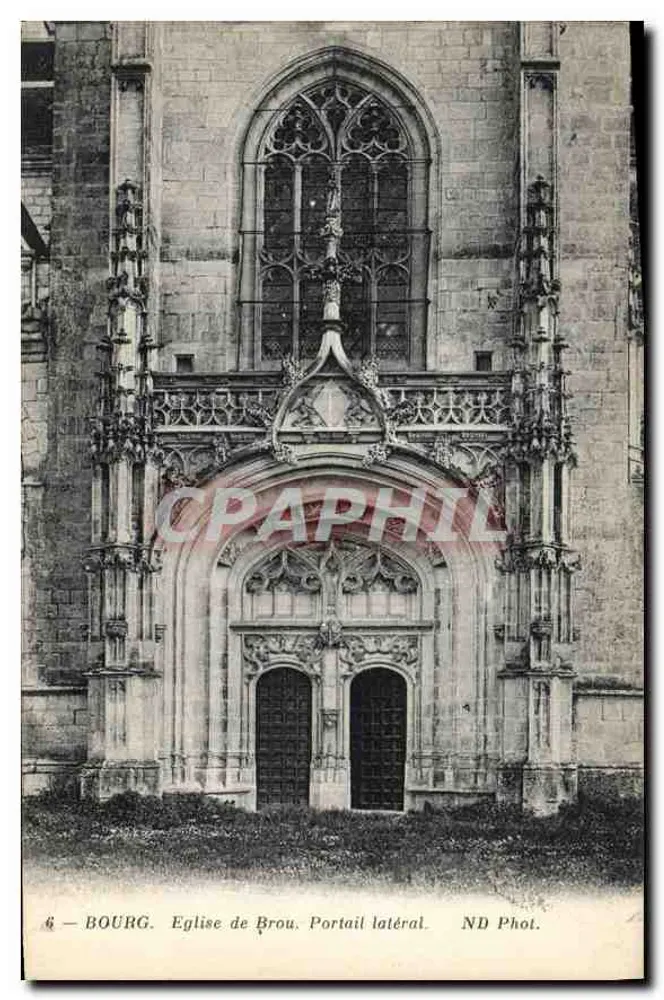 Bourg. Igreja de Brou. Portal lateral — ND Phot. - Frente