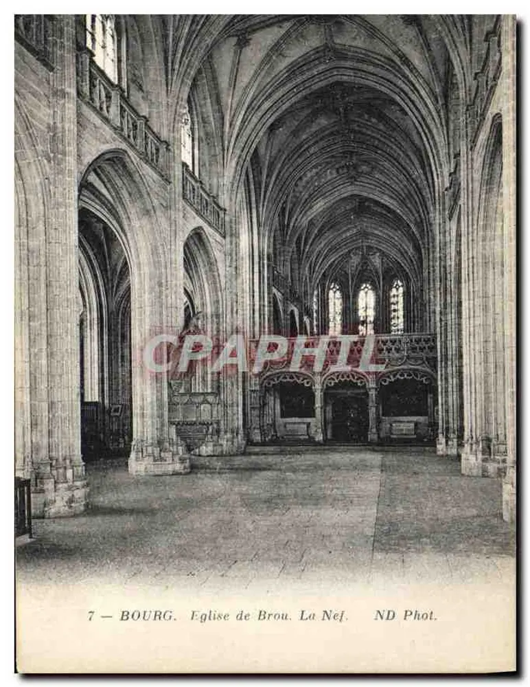 Bourg. Igreja de Brou. A Nave — ND Phot. - Frente