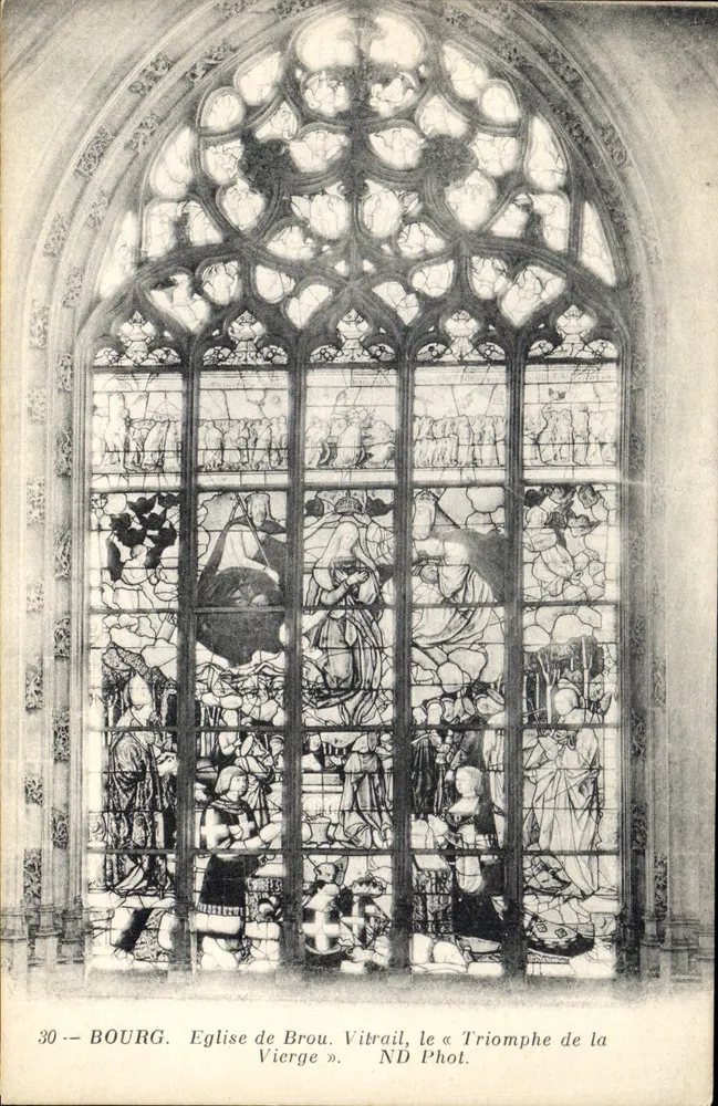 Bourg. Kirche von Brou. Glasfenster, der « Sieg der Jungfrau » — ND Fotografie - Vorderseite