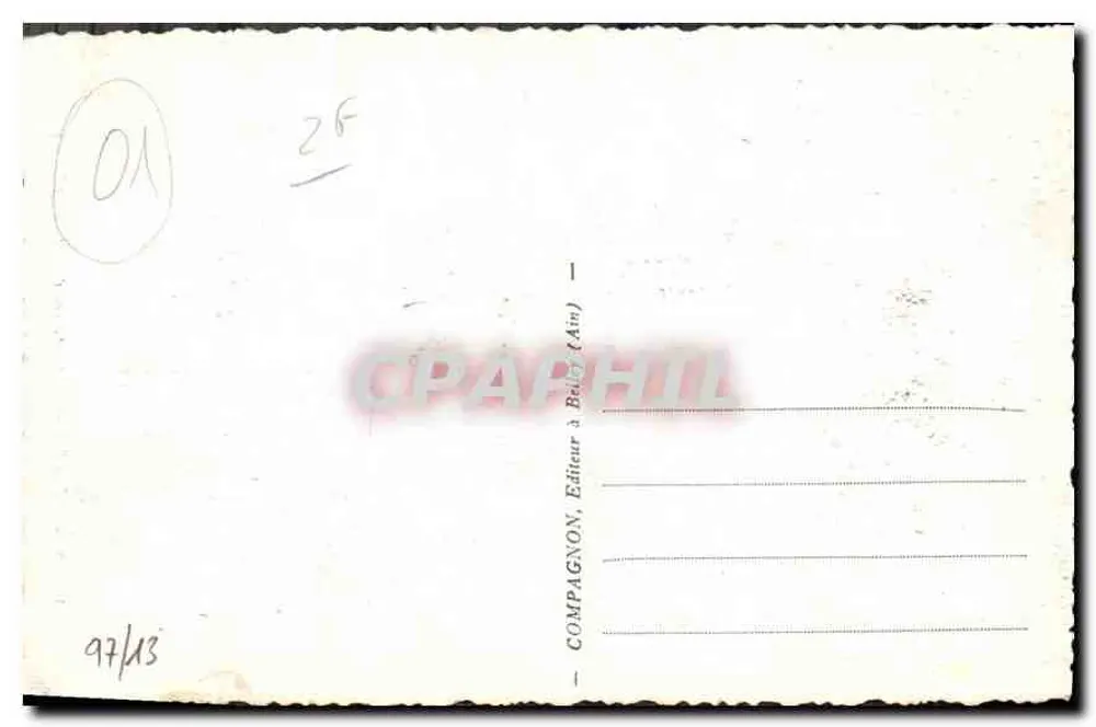Arredores de BELLEY — Cachoeira de Glandieu (50 m.) — Compagnon, Editor em Belley (Ain) - Verso