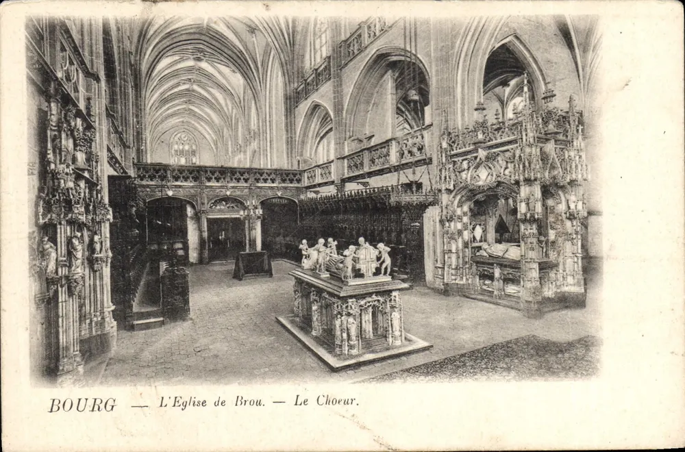 Bourg — A Igreja de Brou — O Coro - Frente