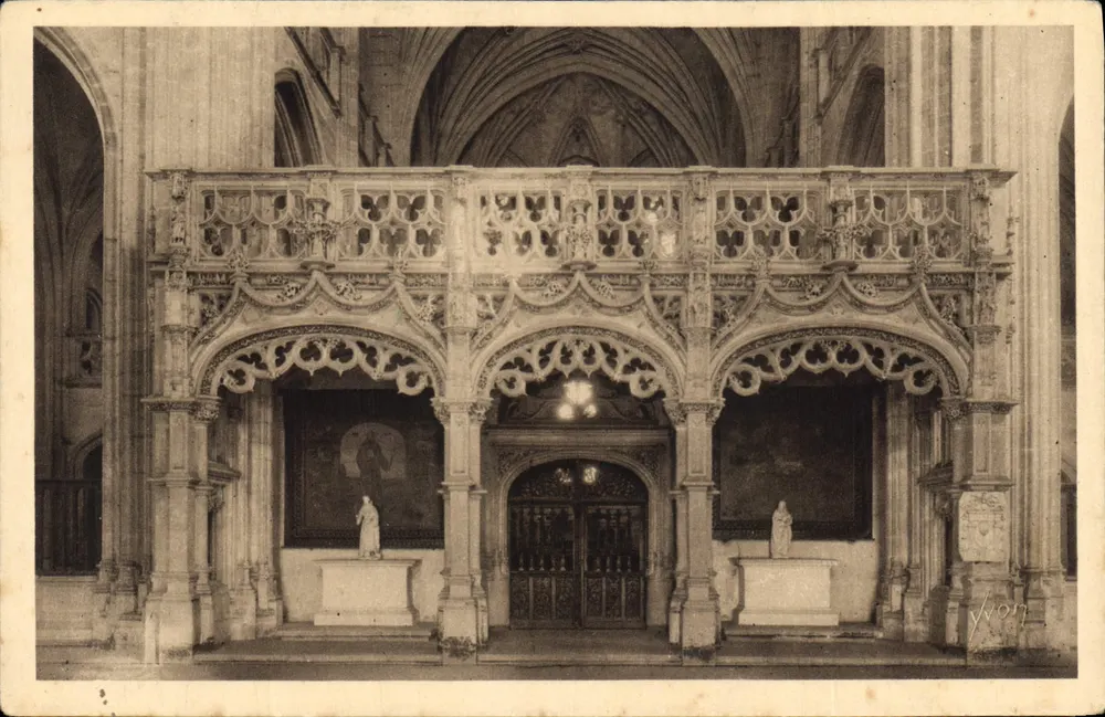 Bourg (Ain) - Igreja de Brou, O Jubé - Frente