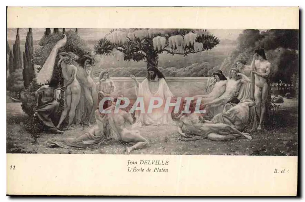 A Escola de Platão — Jean Delville — B. e C. n°11 - Frente