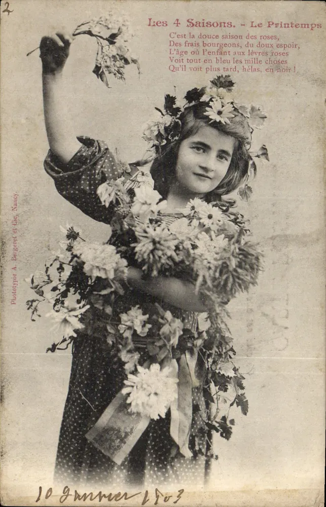 As 4 Estações - A Primavera — Phototype A. Bergéret et Cie, Nauvy - Frente