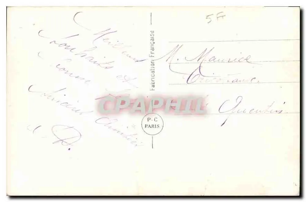 Junge Frau in Blumendress — Frohe Geburtstage — P-C Paris n°563 - Rückseite